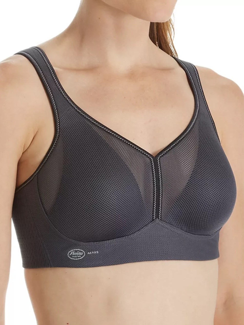 Anita Acitve Air Control sports bra soft cup adjustable 4 hook Anthracite 38 DDD